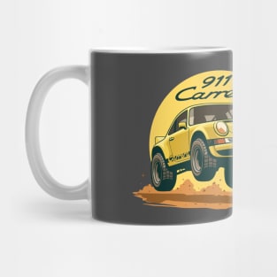 car 911 carrera offroad rally dakar yellow Mug